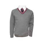 St Josephs College 50/50 Vee Neck Grey & Black, SHOP GIRLS, SHOP BOYS