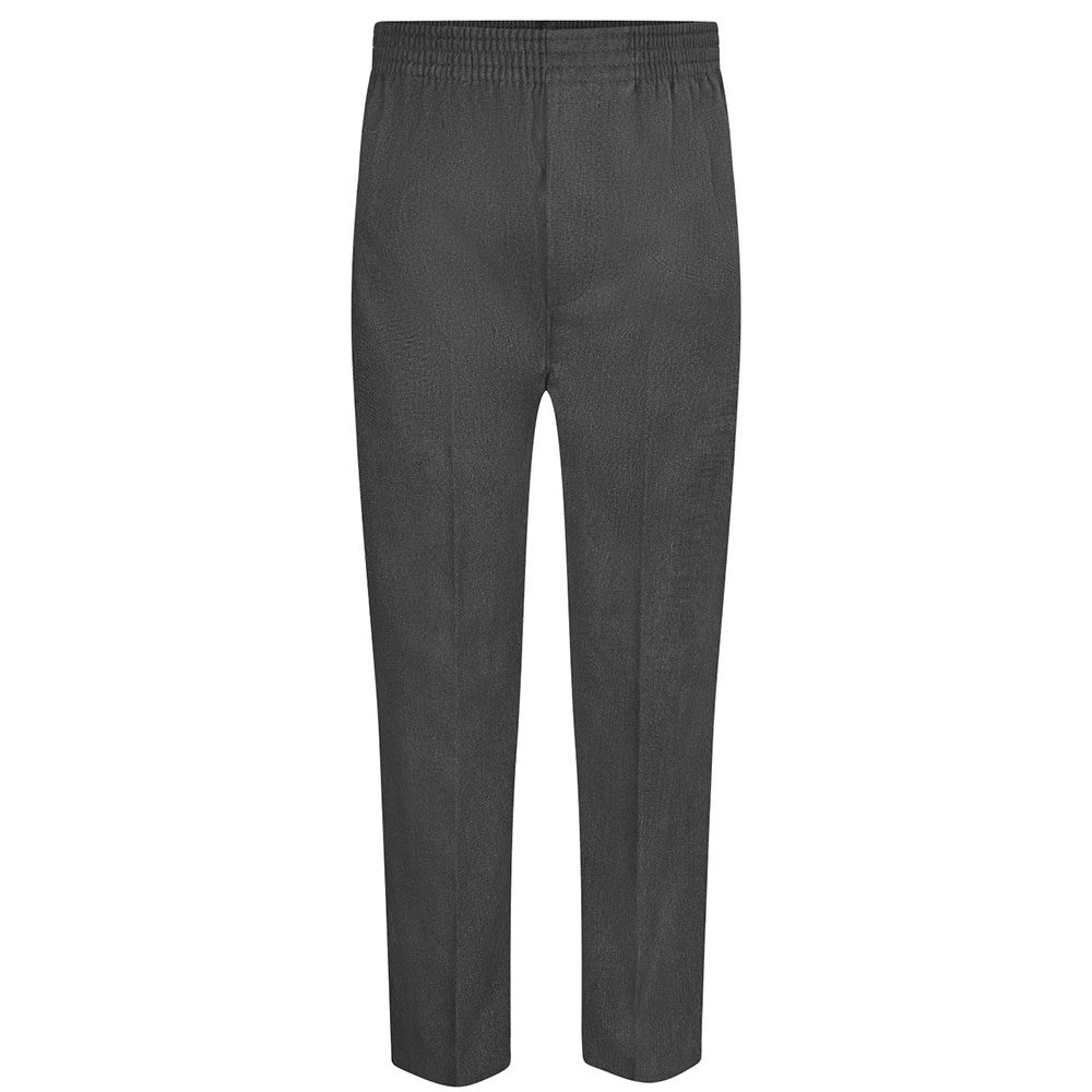 Zeco Grey Junior Pull Up Trousers - Smart School Uniforms