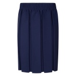 Zeco Box Pleat Skirt Navy, SHOP GIRLS, SHOP GIRLS