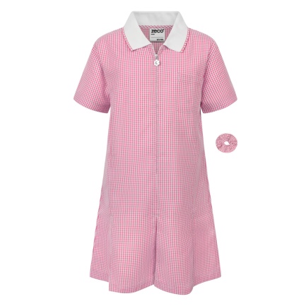 St Margaret Junior Pink Gingham Dress, SHOP GIRLS