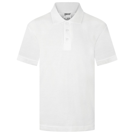 Plain ZECO White Polo, POLO SHIRTS