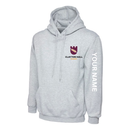 Clayton Leavers Hoodie (With name on the sleeve), Leavers Hoodies – Collect From School, LEAVERS HOODIE (NAME ON SLEEVE)