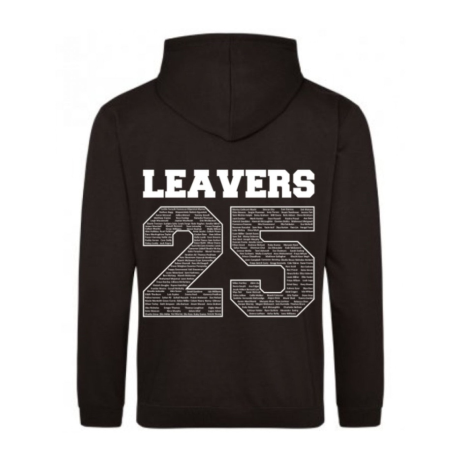 Clayton Leavers Hoodie (With name on the sleeve), Leavers Hoodies – Collect From School, LEAVERS HOODIE (NAME ON SLEEVE)