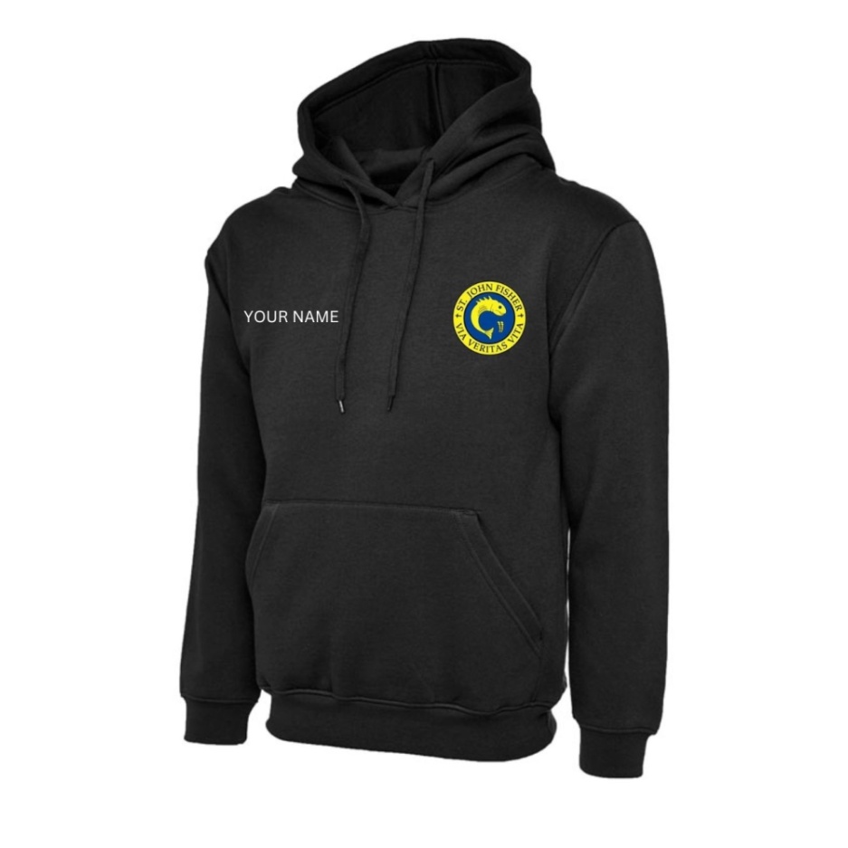 St John Fisher Leavers Hoodie (Name on front), Leavers Hoodies Collect From School, ST JOHN FISHER CATHOLIC COLLEGE, LEAVERS HOODIE (NAME ON FRONT)