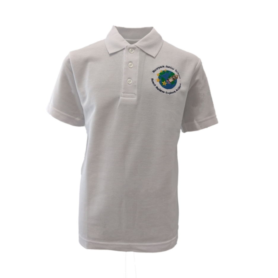 Moorpark Junior smart White Polo, SHOP BOYS, SHOP GIRLS
