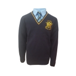 Our Lady Catholic Knitted Vee, SHOP BOYS, SHOP GIRLS