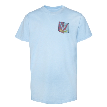 St Wilfreds Sky PE TEE, SHOP BOYS, SHOP GIRLS