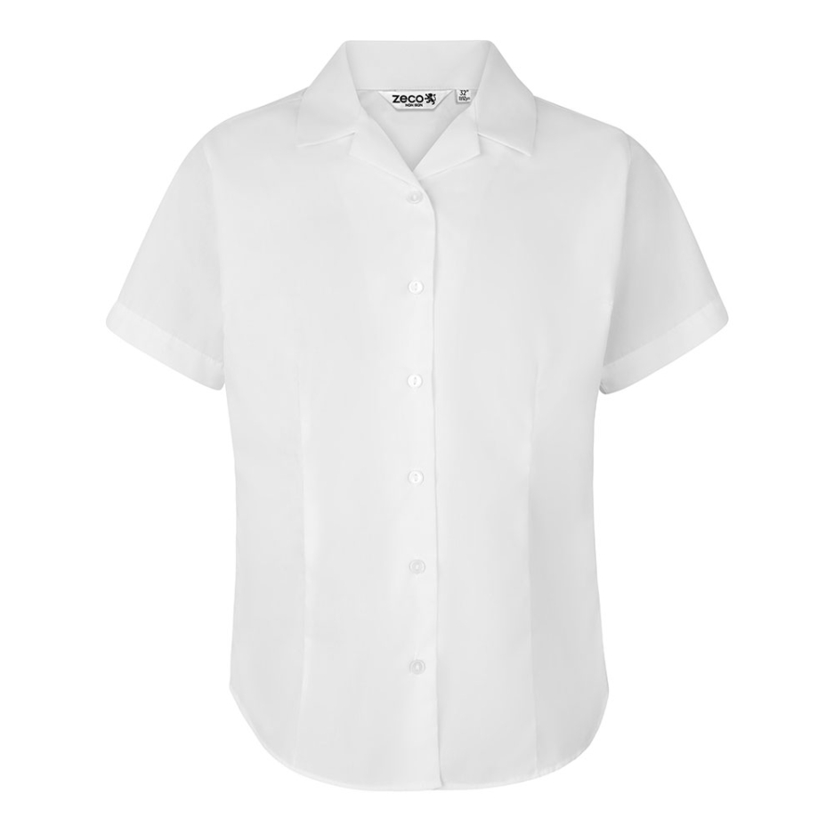 2pk Open Collar Short Sleeved Summer Blouse, SHIRTS & BLOUSES, SHOP GIRLS