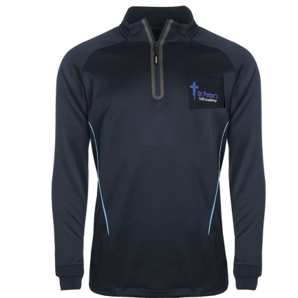 St Peter's Academy Performance 1/4 Zip Top, ST PETER'S ACADEMY, SHOP BOYS, SHOP GIRLS