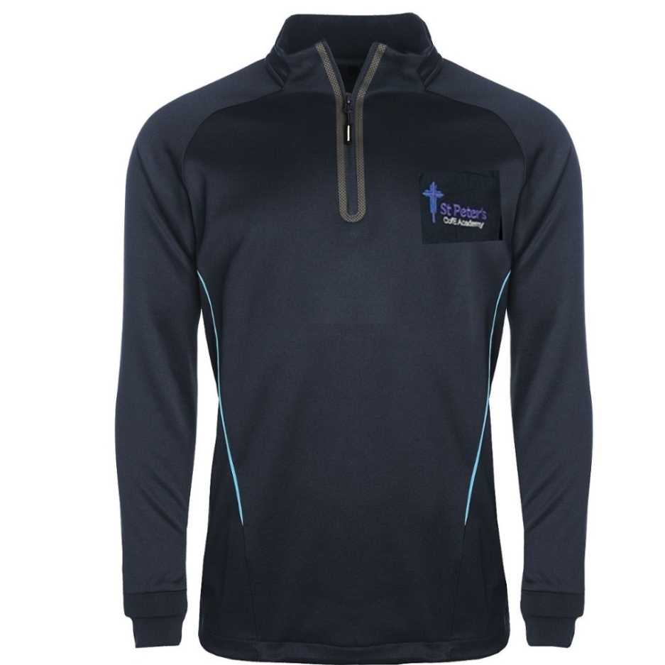 St Peter's Academy Performance 1/4 Zip Top, ST PETER'S ACADEMY, SHOP BOYS, SHOP GIRLS