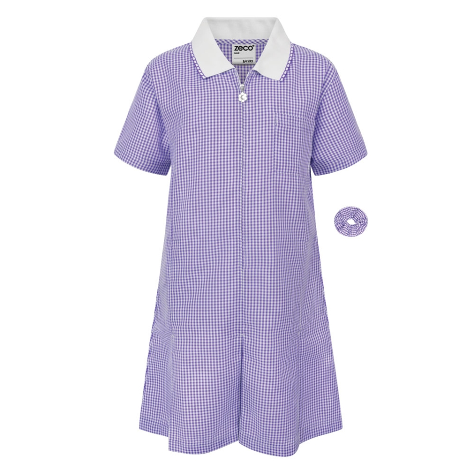 Zeco Purple Gingham Summer Dress, GINGHAM SUMMER DRESSES, SHOP GIRLS, SHOP GIRLS