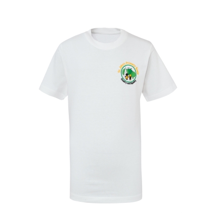 St Johns Keele White PE Tee, SHOP BOYS, SHOP GIRLS
