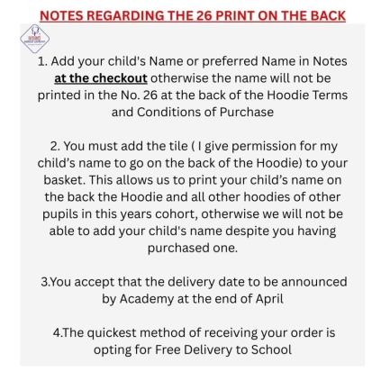 Haywood Leavers Hoodies (No Personalisation), Leavers Hoodies Collect From School, HAYWOOD LEAVERS HOODIES (NO PERSONALISATION)